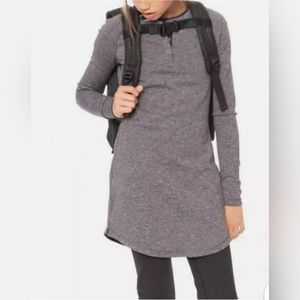 IVIVVA BY LULULEMON SET TO GO REVERSIBLE DRESS SZ 12 GIRLS Heathered Grey/Black